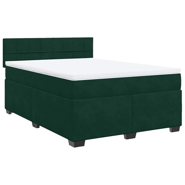 vidaXL &Kappa;&rho;&epsilon;&beta;ά&tau;&iota; Boxspring &mu;&epsilon; &Sigma;&tau;&rho;ώ&mu;&alpha; &Sigma;&kappa;&omicron;ύ&rho;&omicron; &Pi;&rho;ά&sigma;&iota;&nu;&omicron; 140x200&epsilon;&kappa;. &Beta;&epsilon;&lambda;&omicron;ύ&delta;&iota;&nu;&omicron;