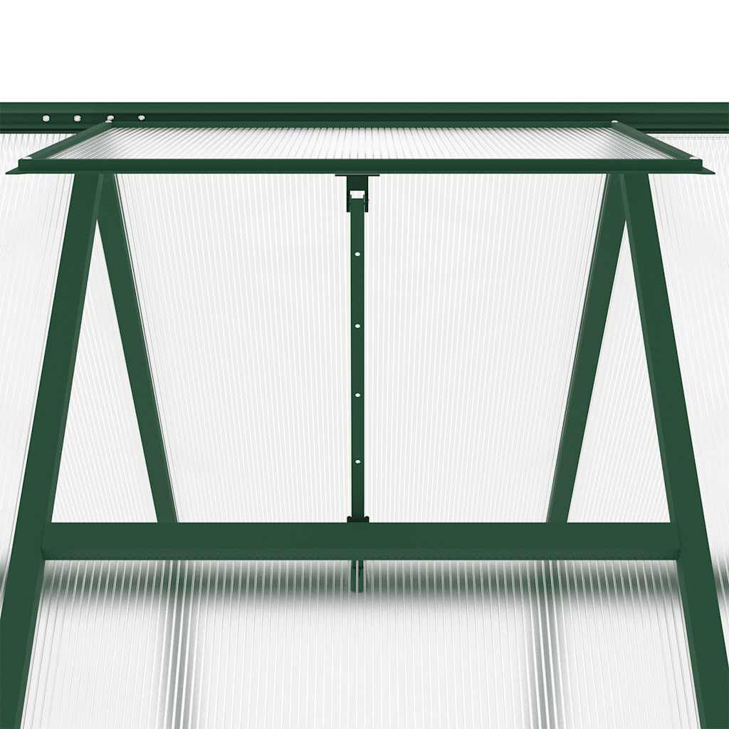 vidaXL Θερμοκήπιο με Πλαίσιο Βάσης Πράσινο 224x169x195 εκ. Αλουμινίου