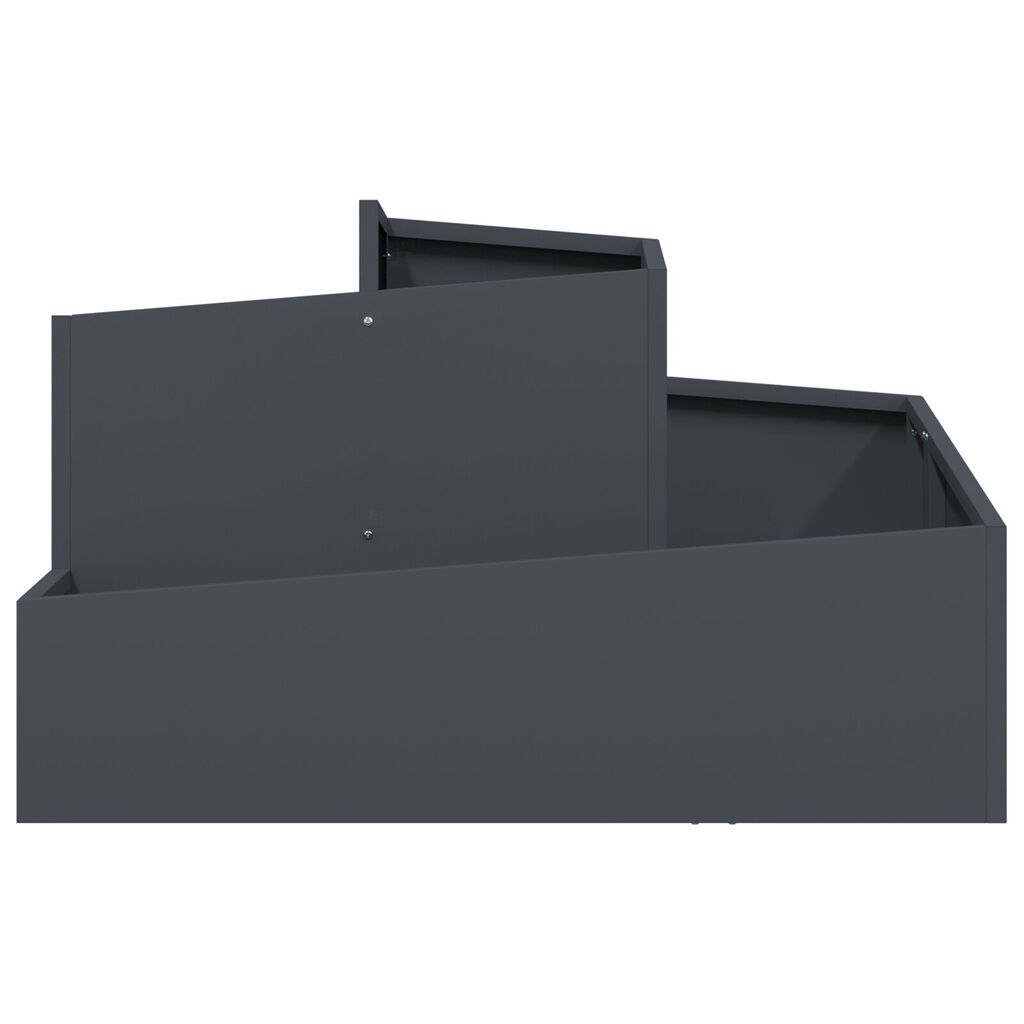 vidaXL Γλάστρα Ανθρακί 80x80x50 cm Κρύο Σιδηροσύρμα