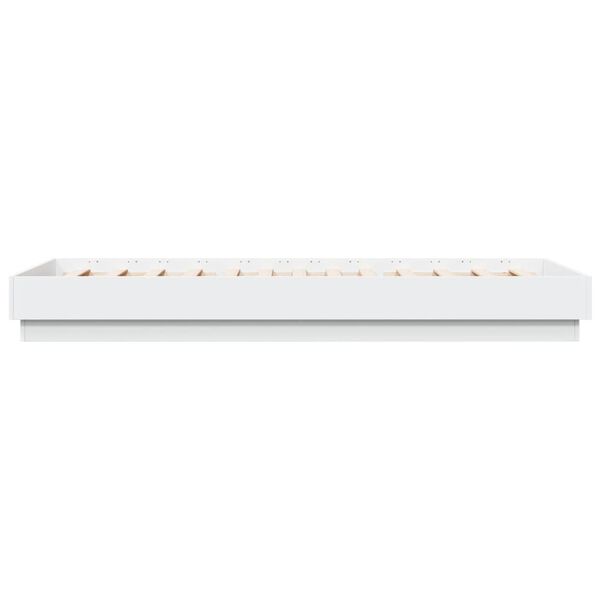 vidaXL Πλαίσιο Κρεβατιού με λυχνίες LED Λευκό 100 x 200 εκ.