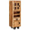 vidaXL Highboard με συρτάρι Καφέ 40 x 30 x 120.5 εκ. Μασίφ ξύλο μάνγκο
