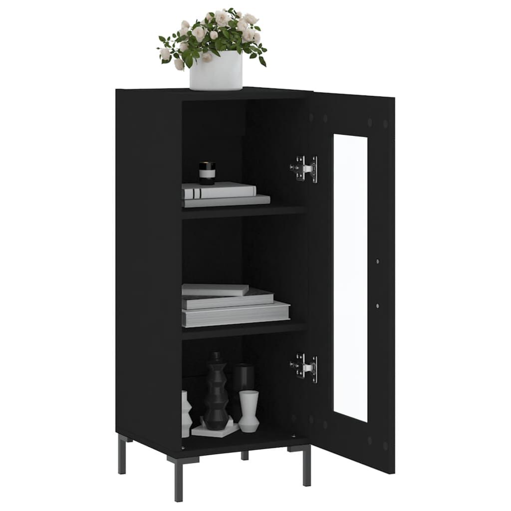 vidaXL Ντουλάπι Μαύρο 34,5 x 34 x 90 εκ. από Επεξεργασμένο Ξύλο