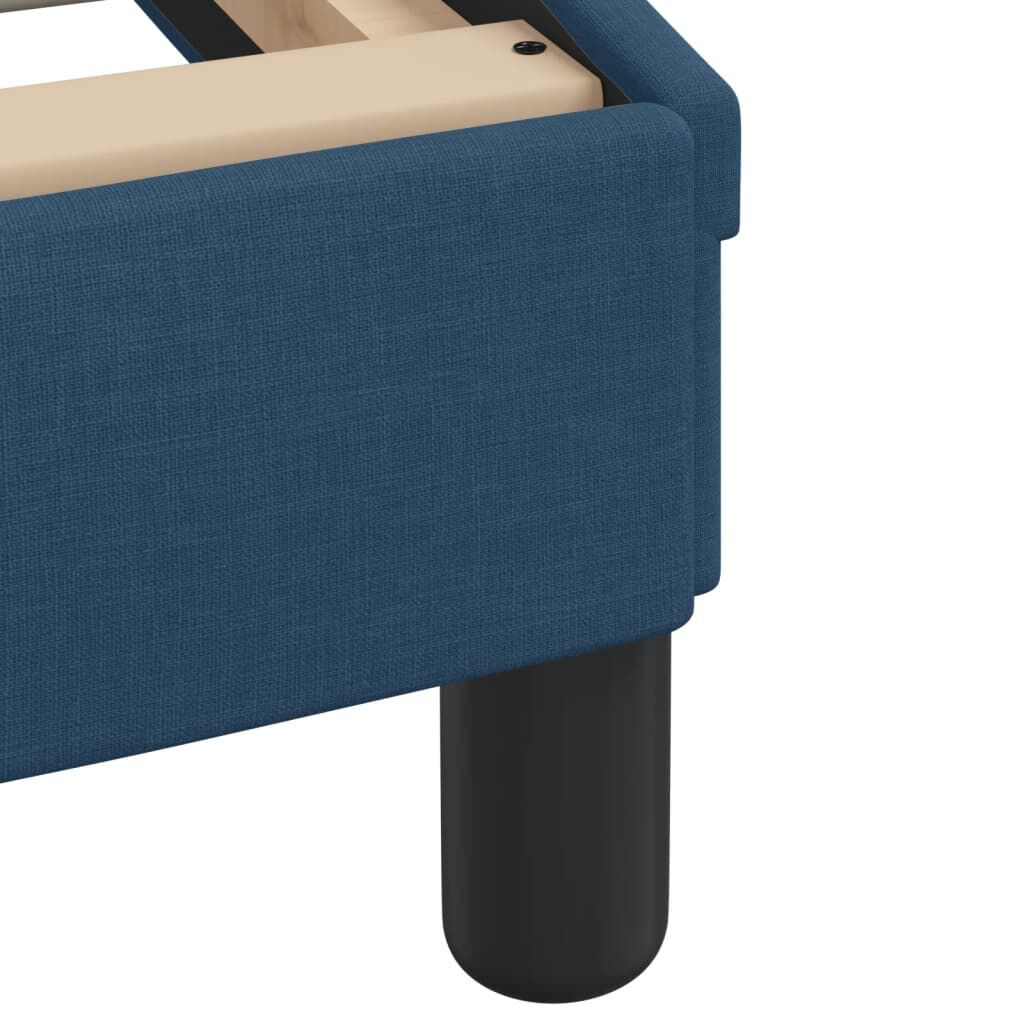 vidaXL Σκελετός Κρεβατιού Χωρίς Στρώμα Μπλε 140x200 εκ.Υφασμάτινο