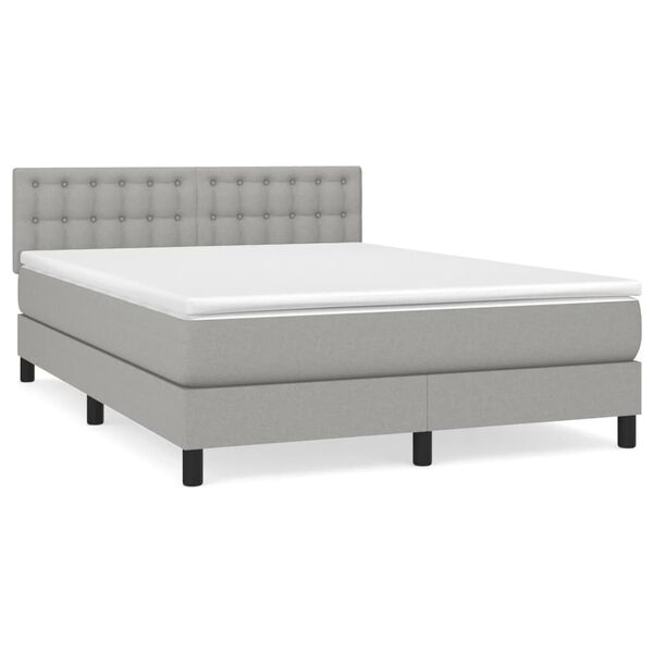 vidaXL &Kappa;&rho;&epsilon;&beta;ά&tau;&iota; Boxspring &mu;&epsilon; &Sigma;&tau;&rho;ώ&mu;&alpha; &Alpha;&nu;&omicron;&iota;&chi;&tau;ό &Gamma;&kappa;&rho;&iota; 140x190 &epsilon;&kappa;. &Upsilon;&phi;&alpha;&sigma;&mu;ά&tau;&iota;&nu;&omicron;