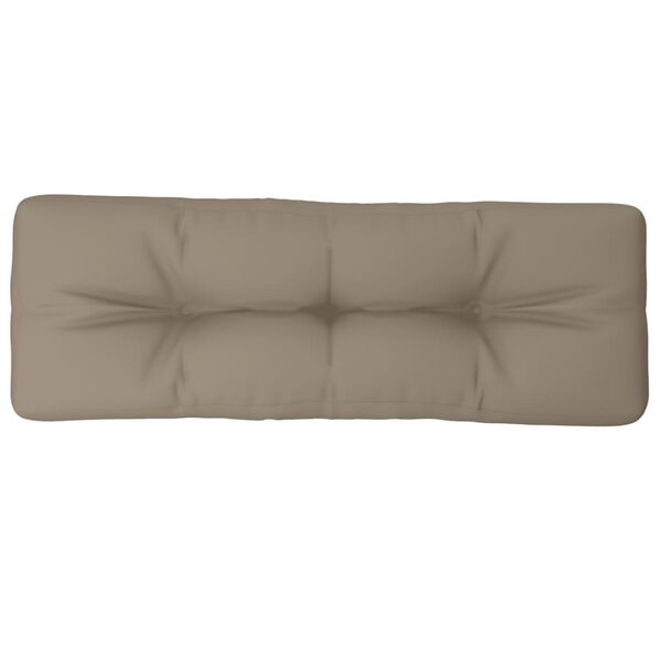 vidaXL Μαξιλάρι Παλέτας Taupe 120 x 40 x 12 εκ. Υφασμάτινο