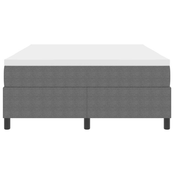 vidaXL Κρεβάτι box spring με στρώμα σε ανοιχτό γκρι, 140 x 200 εκ, από βελούδο.