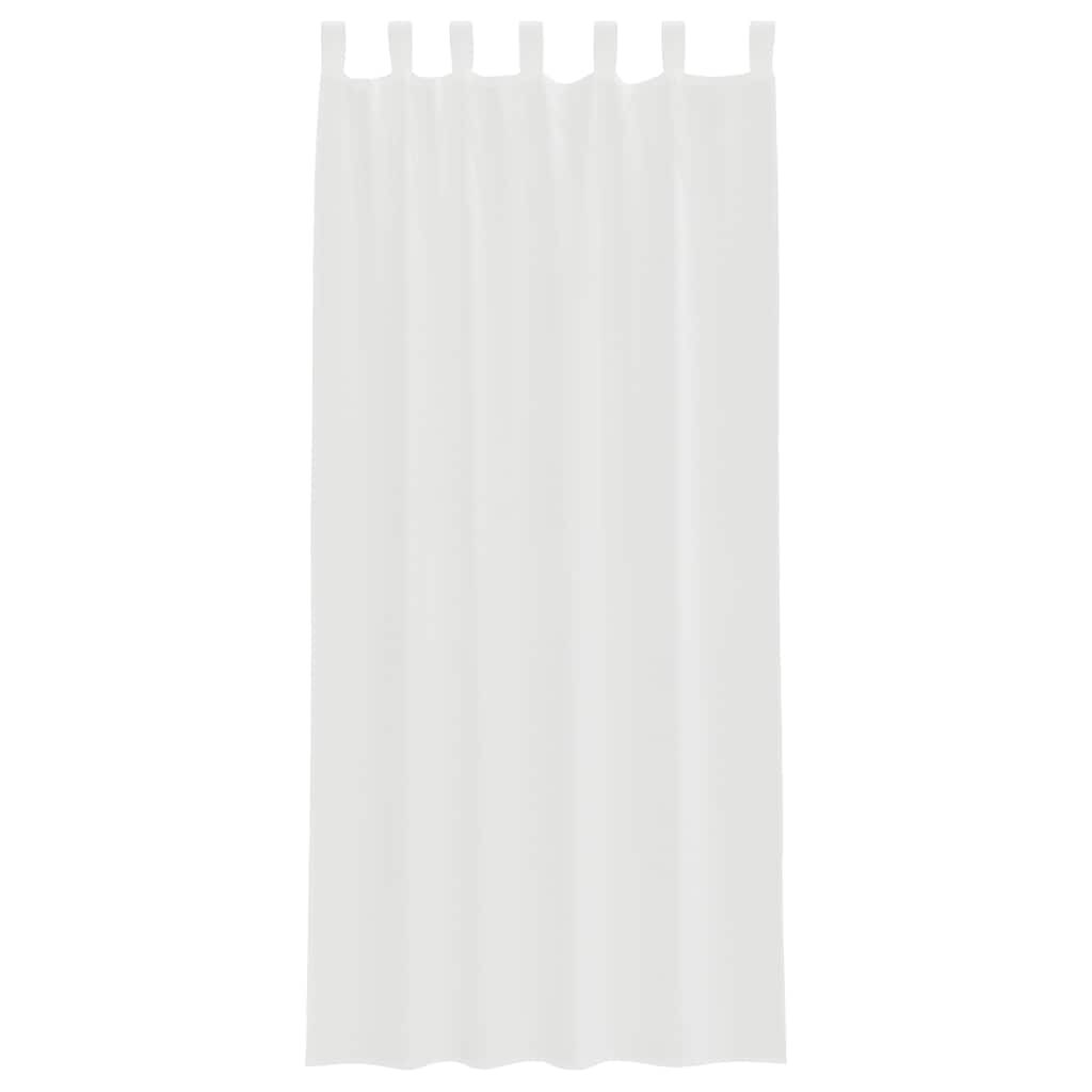 vidaXL Κουρτίνες Voile με βρόχους 2 τεμάχια Λευκό 140x225 cm