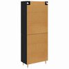 vidaXL Highboard &Mu;&alpha;ύ&rho;&eta; &Omicron;&xi;&upsilon;ά 69,5 x 34 x 180 &epsilon;&kappa;. &Epsilon;&pi;&epsilon;&xi;&epsilon;&rho;&gamma;&alpha;&sigma;&mu;έ&nu;&omicron; &xi;ύ&lambda;&omicron;