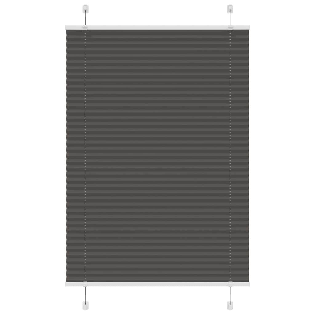 vidaXL Πλισέ περσίδα Μαύρο 100x100 cm Πλάτος υφάσματος 99,4 cm