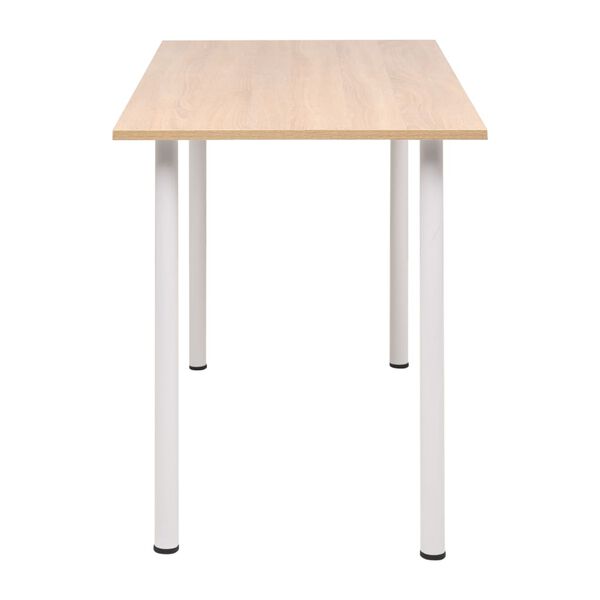 vidaXL Τραπεζαρία Χρώμα Δρυός και Λευκό 120 x 60 x 73 εκ.