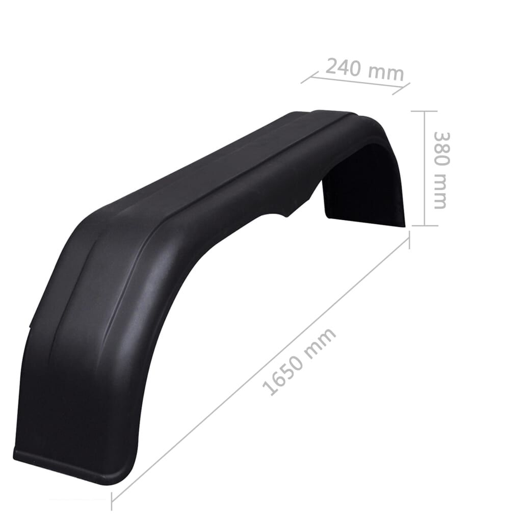 vidaXL Διπλό Φτερό Τροχών Τρέιλερ 2 τεμ. 240 x 1650 χιλ.