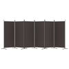 vidaXL Διαχωριστικό Δωματίου με 6 Πάνελ Καφέ 520x180 εκ. από Ύφασμα