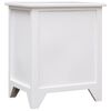 vidaXL Κομοδίνο Λευκό 38 x 28 x 45 εκ. από Ξύλο Παυλώνιας