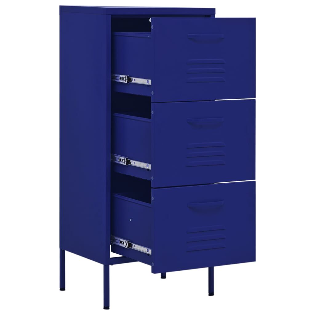 vidaXL Ντουλάπι Αποθήκευσης Ναυτικό Μπλε 42,5x35x101,5 εκ. από Ατσάλι
