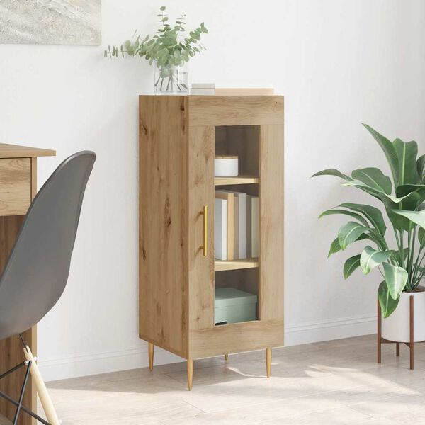 vidaXL Πλαϊνό γραφείο artisan δρυς 34 x 34.5 x 90 εκ