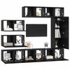 vidaXL Σετ επίπλου τηλεόρασης 8 pcs Μαύρη δρυς 30.5 x 30 x 90 cm
