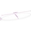 vidaXL Επιφάνεια Τραπεζιού Οβάλ 140x50x2,5 εκ. Μασίφ Ξύλο Μάνγκο