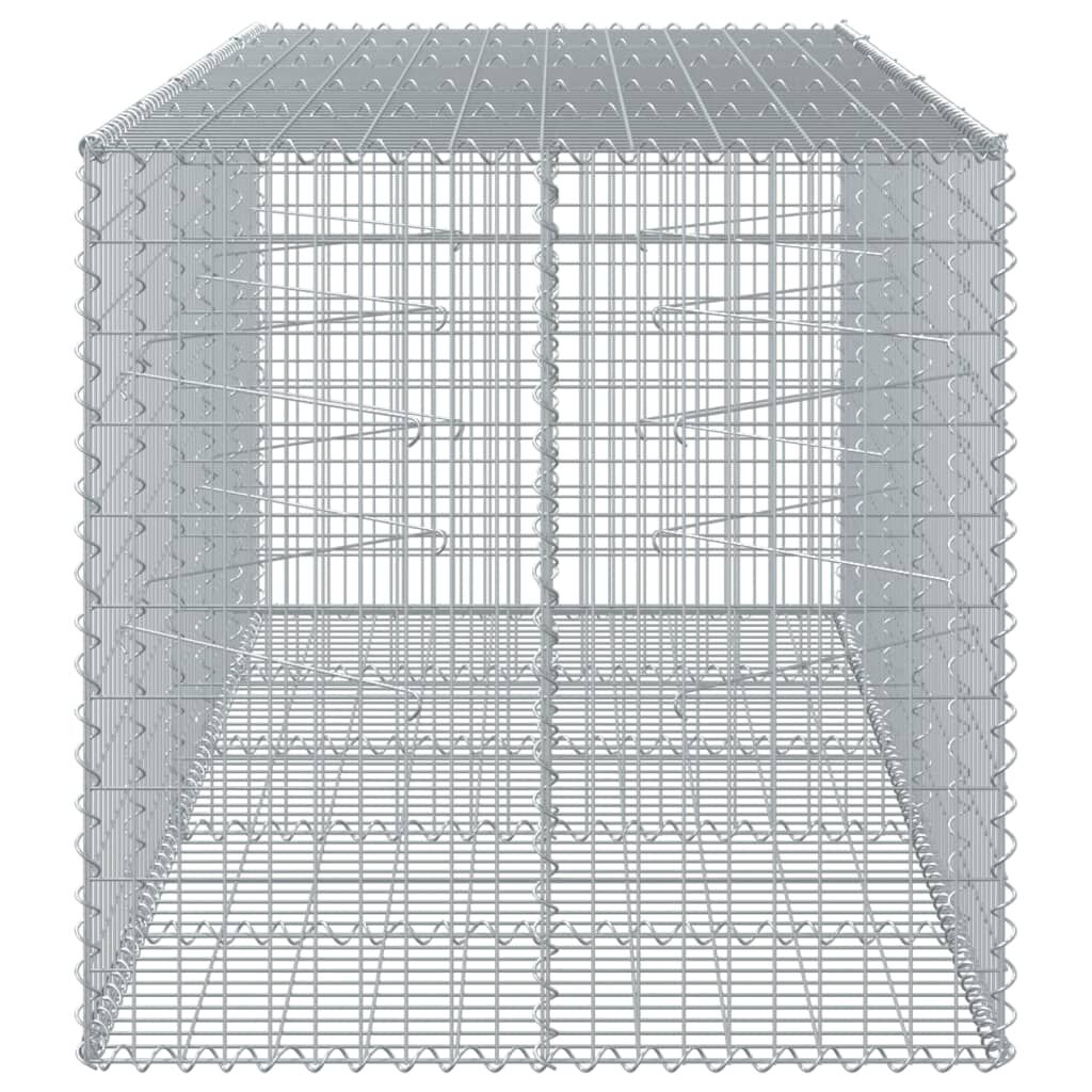 vidaXL Συρματοκιβώτιο με Κάλυμμα 250x100x100εκ από Γαλβανισμένο Χάλυβα