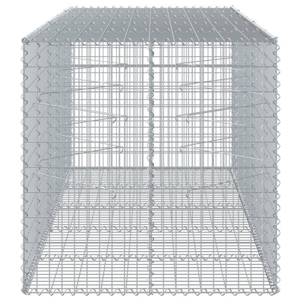 vidaXL Συρματοκιβώτιο με Κάλυμμα 250x100x100εκ από Γαλβανισμένο Χάλυβα