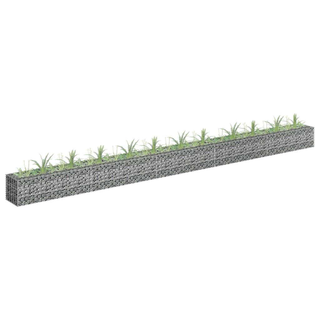 vidaXL Συρματοκιβώτιο-Γλάστρα Υπερυψωμένη 450x30x30 εκ. Γαλβ. Χάλυβας