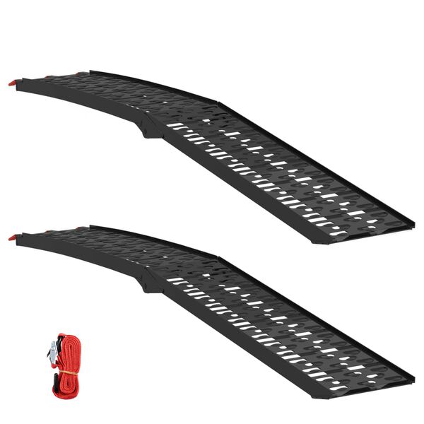 vidaXL Ράμπα Φόρτωσης 2 pcs Μαύρο 222 x 29 x 14 εκ. Αλουμίνιο