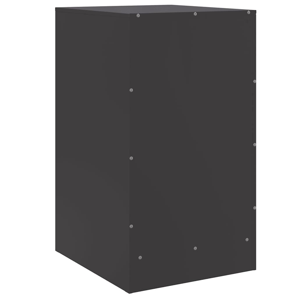 vidaXL Κομοδίνο Μαύρο 34,5x39x62 εκ. από Χάλυβα