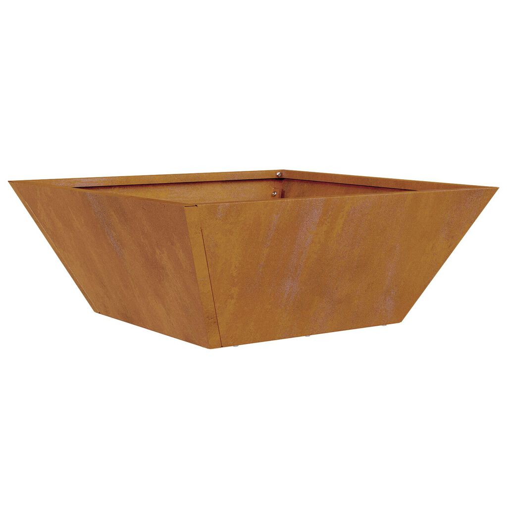 vidaXL Μεταλλική Γλάστρα Ανθεκτικό ατσάλι 40 x 40 x 15 εκ.