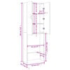vidaXL Ντουλάπι Πλυντηρίου Sonoma Δρυς 64 x 25,5 x 190 εκ.