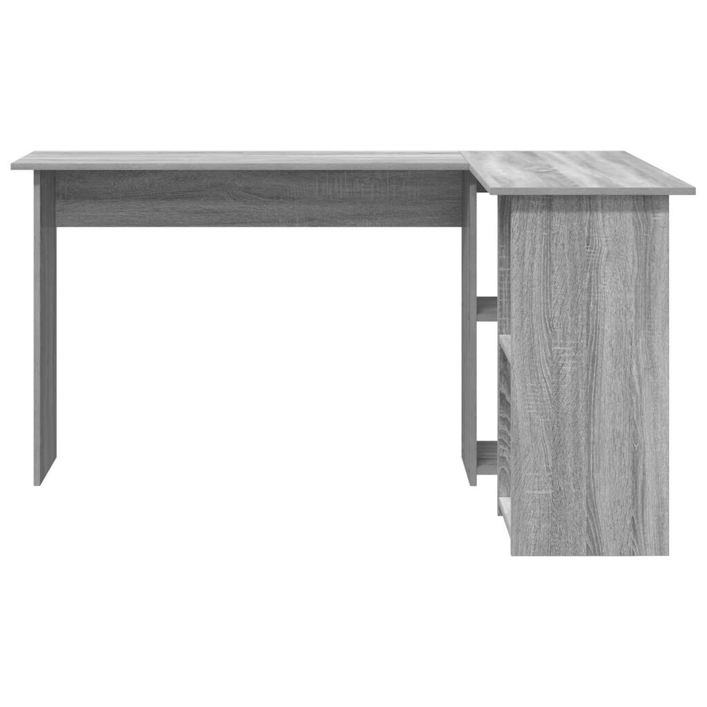 vidaXL Γκρι Γραφείο Υπολογιστή Γκρι Sonoma MDF Μεσαίο Αποθήκευση