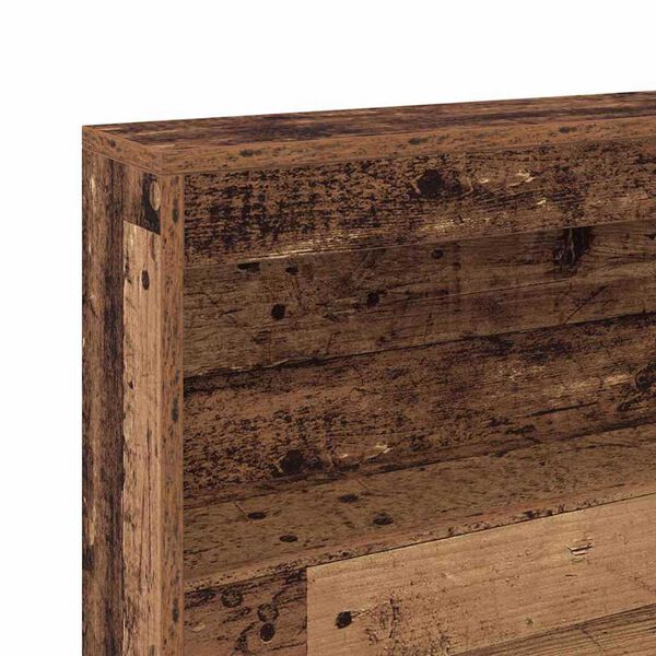 vidaXL Κεφαλάρι Αποθήκης με ράφι Παλαιό ξύλο 160 cm Επεξεργασμένο ξύλο