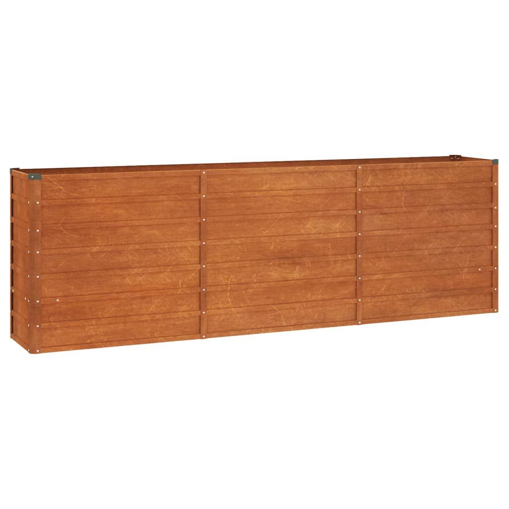 vidaXL Ζαρντινιέρα Σκουριασμένο 240x40x77 εκ. Ατσάλι Σκληρυθέν Αέρα