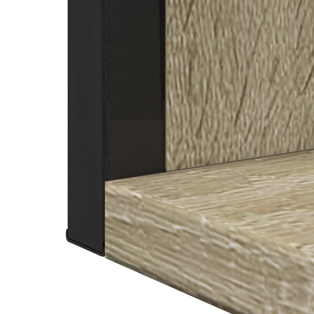 vidaXL Καθρέφτης Μπάνιου με Ράφι Sonoma Δρυς 50x12x60 εκ. Επεξ. Ξύλο