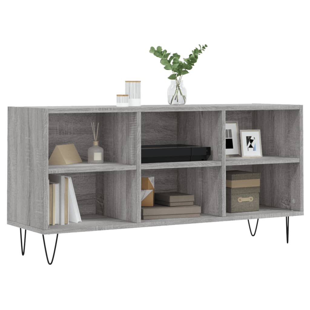 vidaXL Έπιπλο Τηλεόρασης Γκρι Sonoma 103,5 x 30 x 50 εκ. Επεξεργ. Ξύλο
