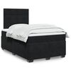 vidaXL Κρεβάτι Boxspring με Στρώμα Μαύρο 120 x 200 εκ. Βελούδινο