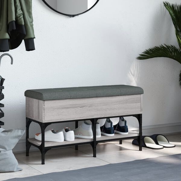 vidaXL Παπουτσοθήκη Γκρι Sonoma 82x32x45 εκ. από Επεξεργασμένο Ξύλο
