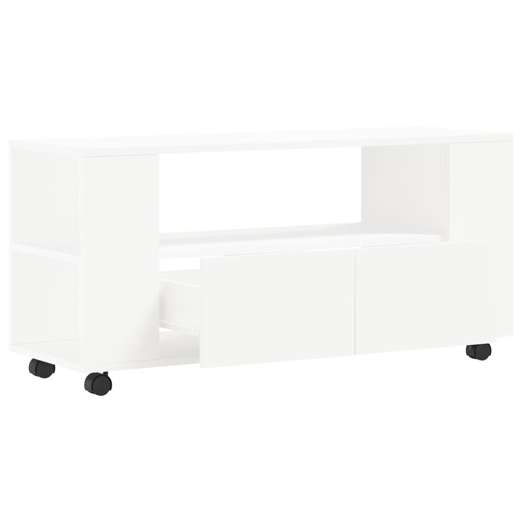 vidaXL Έπιπλο Τηλεόρασης Λευκό 102 x 34,5 x 43 εκ. Επεξεργασμένο Ξύλο