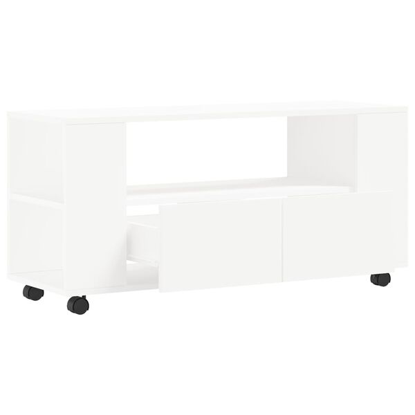 vidaXL Έπιπλο Τηλεόρασης Λευκό 102 x 34,5 x 43 εκ. Επεξεργασμένο Ξύλο