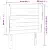 vidaXL Κεφαλάρι με Πτερύγια Σκούρο Μπλε 83x23x118/128 εκ. Βελούδινο