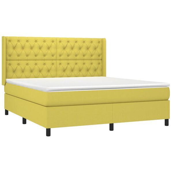 vidaXL &Kappa;&rho;&epsilon;&beta;ά&tau;&iota; Boxspring &mu;&epsilon; &Sigma;&tau;&rho;ώ&mu;&alpha; & LED &Pi;&rho;ά&sigma;&iota;&nu;&omicron; 160x200 &epsilon;&kappa; &Upsilon;&phi;&alpha;&sigma;&mu;ά&tau;&iota;&nu;&omicron;