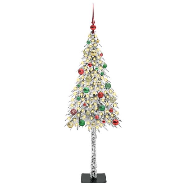 vidaXL Χριστουγεννιάτικο Δέντρο με 150 LED Λευκό 150 cm ΠΕ και Ατσάλι