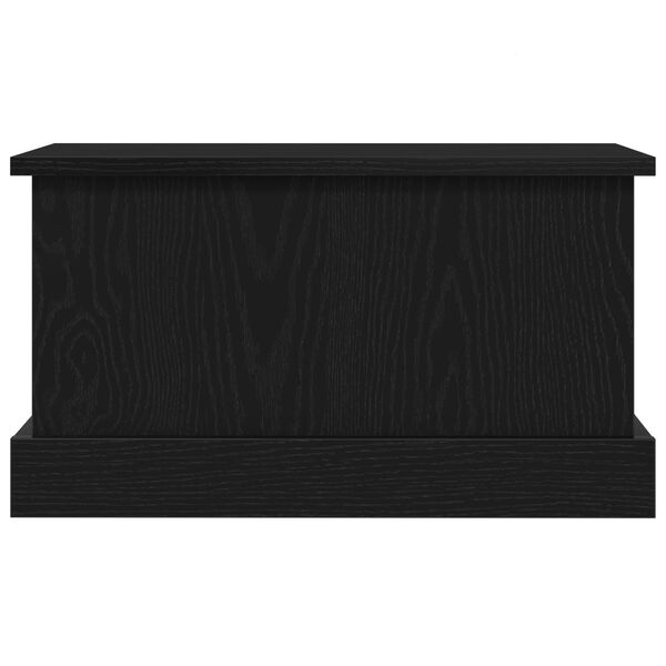 vidaXL Κουτί Αποθήκευσης Μαύρη Οξιά 50x30x28 εκ Επεξεργασμένο Ξύλο