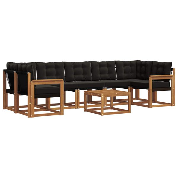 vidaXL &Sigma;&epsilon;&iota;&rho;ά &Kappa;&alpha;&nu;&alpha;&pi;έ &Epsilon;&xi;&omega;&tau;&epsilon;&rho;&iota;&kappa;&omicron;ύ &mu;&epsilon; &mu;&alpha;&xi;&iota;&lambda;ά&rho;&iota; 8 pcs &Phi;&upsilon;&sigma;&iota;&kappa;ό &kappa;&alpha;&iota; &Mu;&alpha;ύ&rho;&omicron;