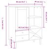 vidaXL Ντουλάπι Ψηλό SENJA Λευκό/Ρατάν 90x40x112 εκ. Μασίφ Ξύλο Πεύκου