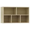 vidaXL Ραφιέρα / Βιβλιοθήκη Sonoma Δρυς 50x25x80 εκ. από Επεξ. Ξύλο