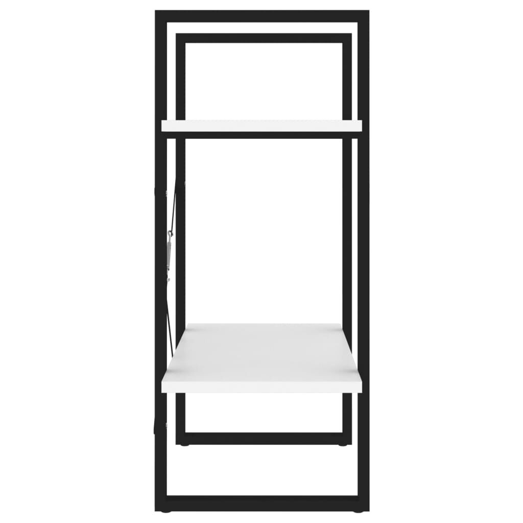 vidaXL Βιβλιοθήκη με 2 Ράφια Λευκή 60 x 30 x 70 εκ. από Επεξ. Ξύλο
