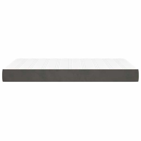 vidaXL Στρώμα με Pocket Springs Σκούρο Γκρι 120x220x20 εκ. Βελούδινο