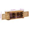 vidaXL Ντουλάπα Παπουτσιών Καφέ 110 x 38 x 45 cm Μασίφ ξύλο μάνγκο