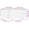 vidaXL Ζαρντινιέρα Κήπου Λευκή 60x60x26,5 εκ. από Μασίφ Ξύλο Πεύκου
