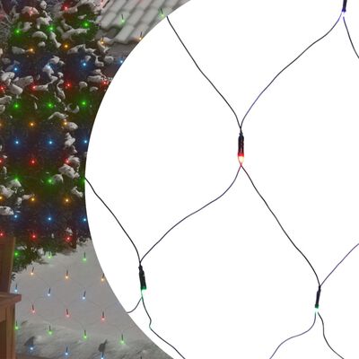 vidaXL Χριστουγεν. Φωτάκια Δίχτυ Πολύχρωμα Εσ./Εξ. Χώρου 3x2μ. 204 LED