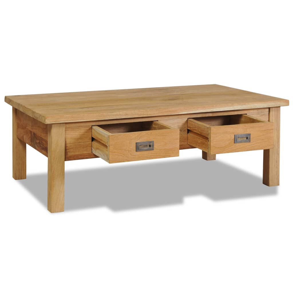 vidaXL Τραπέζι Σαλονιού 110 x 60 x 35 εκ. από Μασίφ Ξύλο Teak
